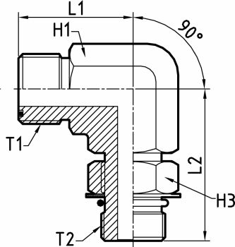 OM..JMPE..90° (ORFS AG - SAE AG)